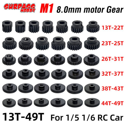 M1 8mm 13T-20T 21T-25T 26T-30T 31T-40T 41T-49T Pinion Motor Gear