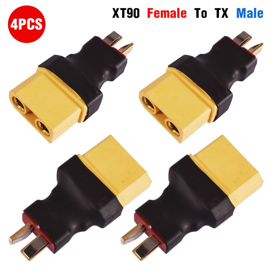9IMOD 2/4Pcs XT90 XT60 XT30 Connector Plug Adapter for ESC