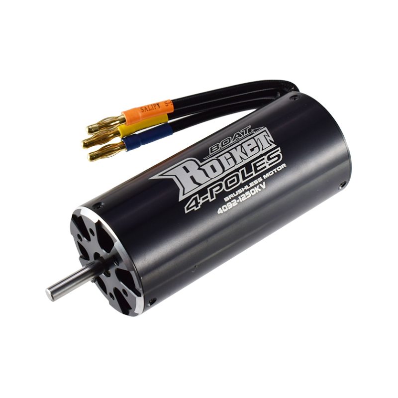 Rocket 4092 Boat Motor / 4 Sensorless Brushless 5.0mm 1250KV Black