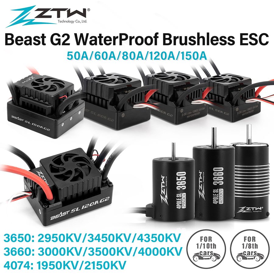 ZTW Beast G2 Series ESC / Combo 1/10 1/8