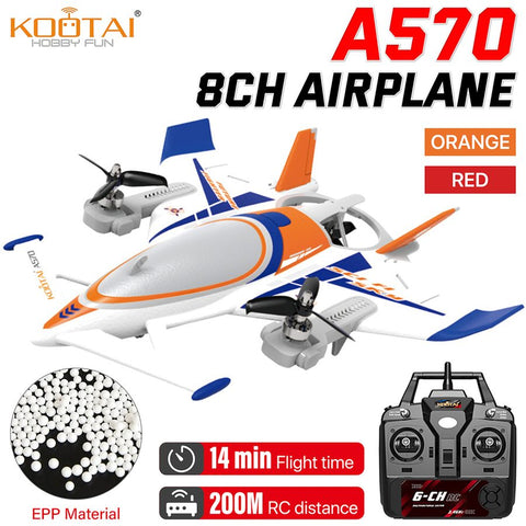KOOTAI HOBBY FUN A570 RC Airplane 8-Channel Glider 3-axis Vector