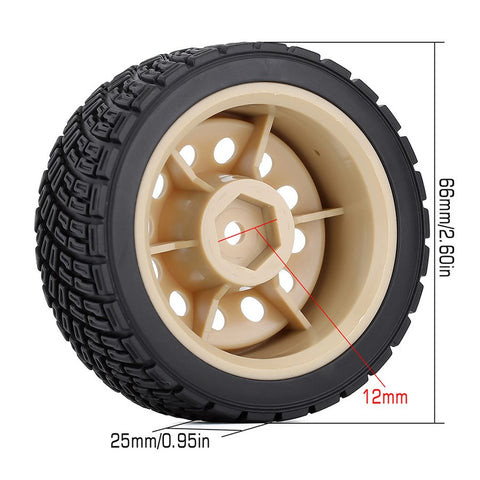 Austar 4PCS 12mm Hex 67mm RC Car Rubber Tires Wheel Rim