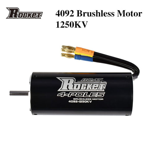 Rocket 4092 Boat Motor / 4 Sensorless Brushless 5.0mm 1250KV Black