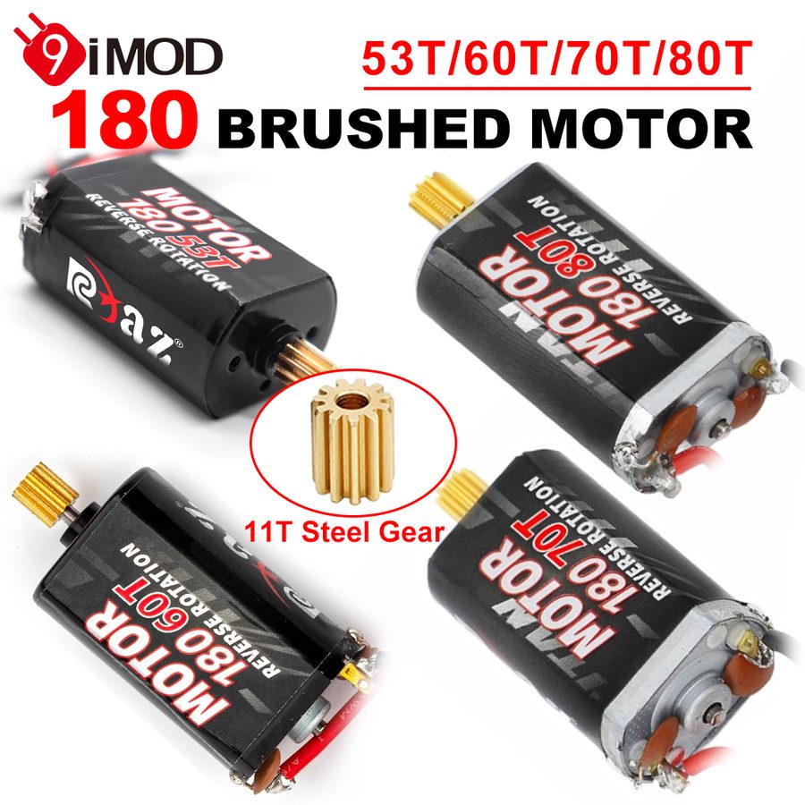 180 Black traxxas trx4m 70T/80T/53T/60T Brushed Motor 11t Pinion Gear