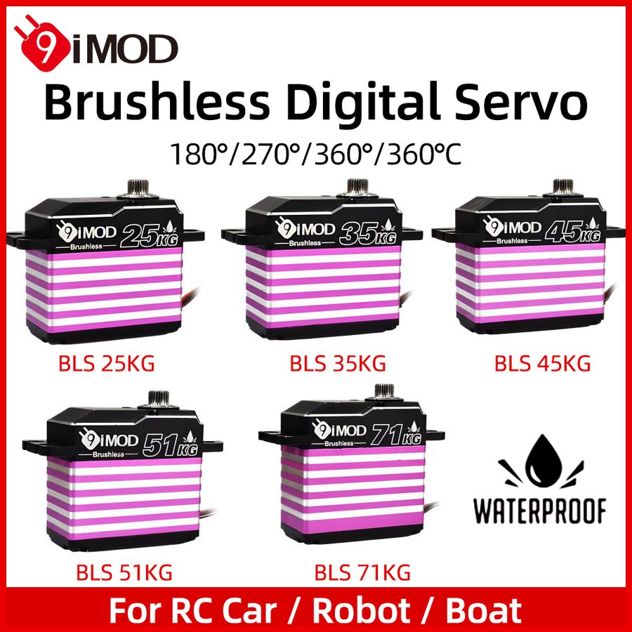 Upgrade 25KG 35KG 45KG 51KG 71KG Red Brushless Servo 9IMOD 3 Bearing