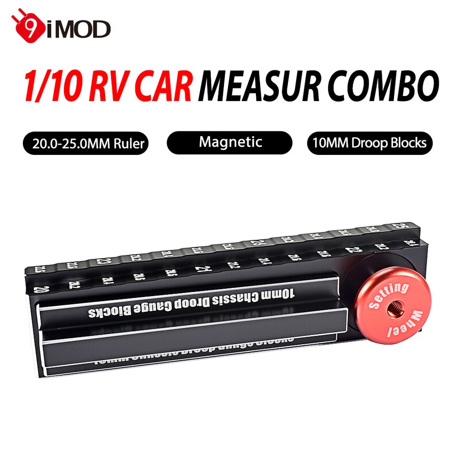 9IMOD RC Height Ruler Tool 20-25mm Ruler 10mm Chassis Droop Blocks
