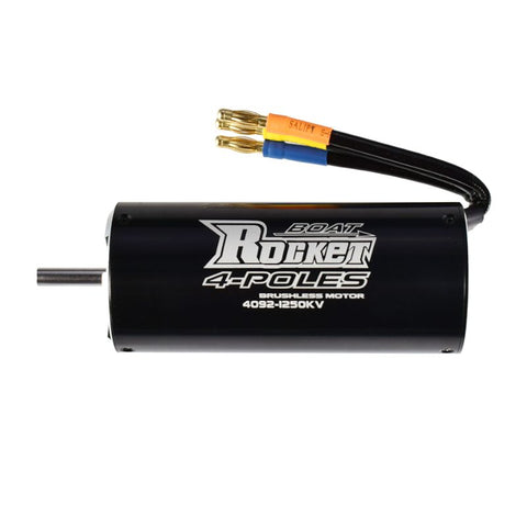 Rocket 4092 Boat Motor / 4 Sensorless Brushless 5.0mm 1250KV Black
