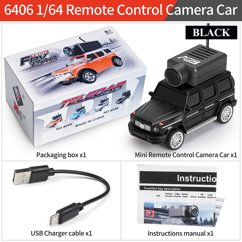 WLtoys RC Cars 1:64 Mini 6406 6406C HD Camera RC Racing Car Toy 120° Wide Angle 2.4G 720P APP Control Mini Car Dual Control WLtoys RC Cars 1:64 Mini 6406 6406C HD Camera Car  120° Wide Angle 2.4G 720P Dual Control