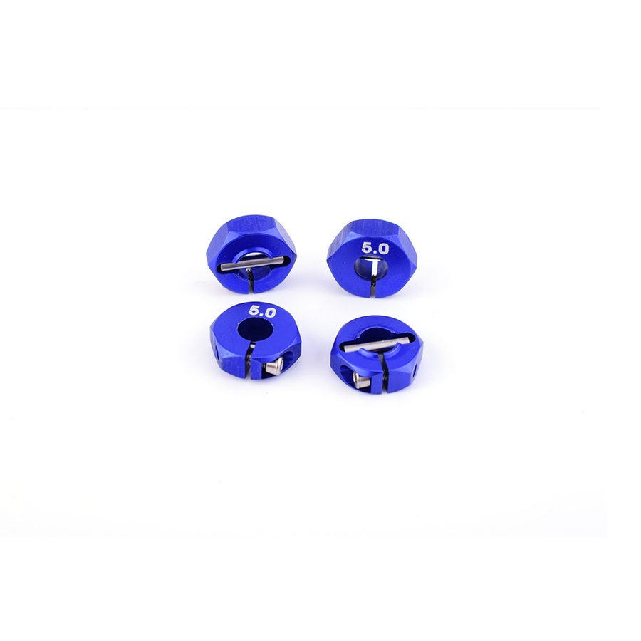Neutral 4PCS RC Wheels 12mm Hex Coupler 5.0mm (Blue / Red)