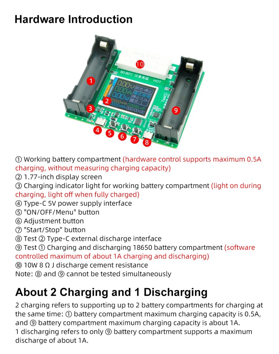 18650 Li Battery Tester