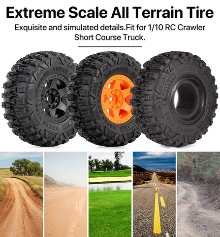 AUSTARHOBBY 2.2 inch Short Course Truck Tires 120*48mm 4
