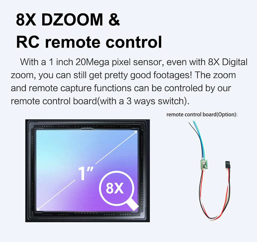 Hawkeye 6K Camera V6 PRO 1 inch HDMI AVUSB