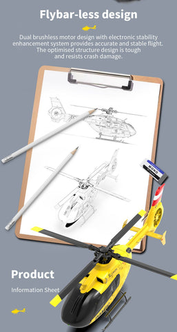 YUXIANG EC135 6CH Flybarless Scale Helicopter