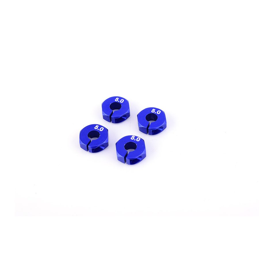 Neutral 4PCS RC Wheels 12mm Hex Coupler 5.0mm (Blue / Red)