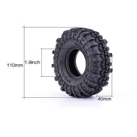 AX-4020 1.9 inch Crawler Tires Black 4