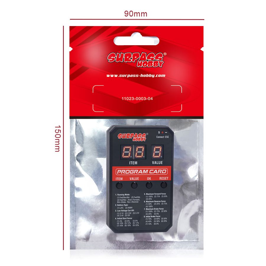 surpass hobby 80A-Pro-V2 Brushed ESC A3 /25MM Fan / Program Card