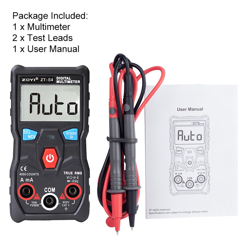 ZT-S4 4000 Smart Digital Multimeter No Battery