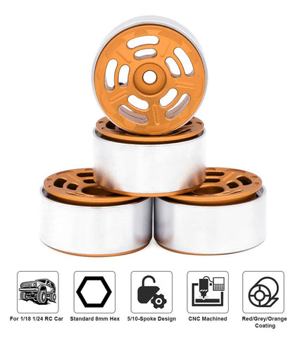 ZD Racing 1:24 1:18 Rock Crawler Aluminum Wheel Hub Set 4